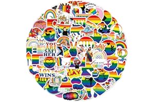 APAREAL LGBTQ Sticker Set 100 Stück, Gay Pride Aufkleber für Erwachsene, Wasserfeste Graffiti Sticker für Auto Laptop Handys Fahrrad Skateboard Snowboard Koffer Notebooks