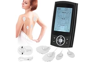 TOPEV Dual Channel TENS Machine for Pain Relief, Rechargeable 36 Modes TENS Unit Muscle Stimulator with 20 Strengths, for Pain Relief/Management & Muscle Strength, with 4 TENS Electrode Pads, Black