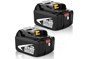 Dosctt 2 Stück 5000mAh für Makita Akku 18V BL1850B Akku BL1830B BL1850B BL1830 BL1850 Ersatzakku für Makita akku 18V BL1850B BL1850 BL1860B BL1860 BL1840B BL1840 mit LED Indikator