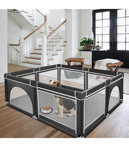 Gupamiga Puppybox, hondenren opvouwbaar met deur, puppyren voor woning