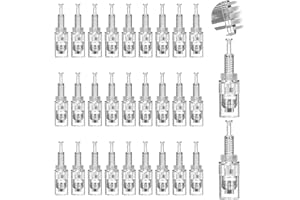ROBLUX 30 Stück Microneedling Nadeln Schraubenmund 36 Pin Ersatz Nadeln Patrone Microneedling Gerät Ersatz Nadeln Nano Mikronadel Derma Pen Mikronadelstifte passend für Schraubmundtypen