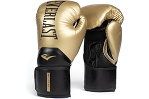 Everlast Elite 2 Boxing Gloves, Boxing Gloves for Bags, Mitt Work & Sparring, Hook and Loop Strap, Ergonomic Grip Bar, Split-Style Foam Combination - Authentic Everlast Gear