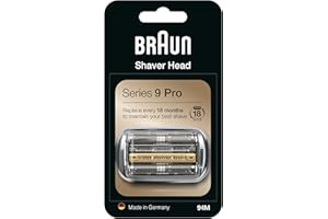 Braun Series 9 Electric Shaver ORIGINAL Replacement Head, Easily Attach Your New Shaver Head, Also Compatible with Series 9 Pro Electric Razors, 94M, Silver