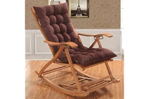 Ataoyus Chair Cushion, Seat Cushion and Back Cushion for Rocking Chair, Garden Furniture, Indoor, Outdoor, Patio, High-Backed Chair Cushion, 120 x 50 x 8 cm