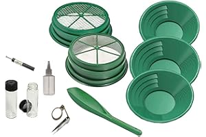 MAKE YOUR OWN GOLD BARS 11 pc Prospecting-Mining-Panning Kit- 2- Classifiers 3 Gold Pans,+ MORE!!