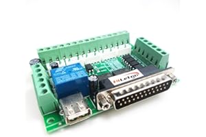 HILETGO 5 Achsen CNC Breakout Board für Stepper Treiber Controller Mach 3