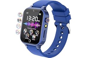 kaacly Reloj Inteligente Niños para Niña y Niño con 26 Juegos, Podómetro, Música, Reloj Despertador, Linterna, Fondo de Pantalla Exquisito, Smartwatch Regalo para Niños 4-13 años Dark Blue