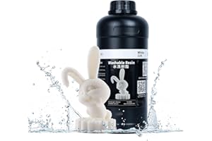 NOVA3D Water Washable Resin 3D Printer Rapid Photocuring UV 405nm Resin Standard Photopolymer Resin for LCD/SLA/DLP, 1000g/White