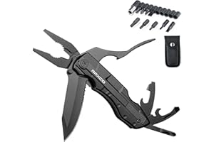 RAXCO Navaja Multiusos, herramienta multiusos 18 en 1, funda transportadora de cuchillo supervivencia en cinturon, Destornillador para acampar, actividades al aire libre, caminatas, pesca y más