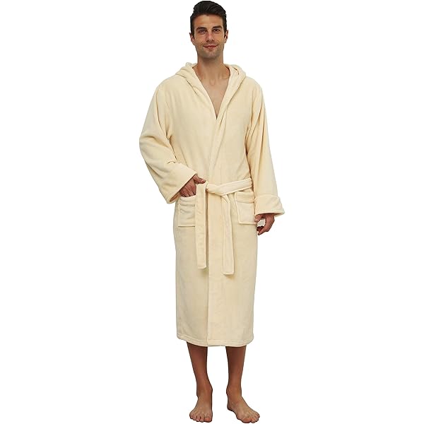 Heren Fleece Badjas met Capuchon - Pluche Lange Badjassen | NL