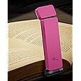 86lux Book Light, Rechargeable Clip-On LED Reading Light for Bed & Night Use - 3 Color Temperatures with Stepless Dimming, Ultralight Bookmark Design for Kids, Book Lovers, Vibrant Pink