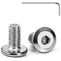 Juego De 30 Tornillos Cabeza Avellanada Con Arandela M6x12 Mm | Acero Inoxidable A2 | Color Negro | Con Llave Allen