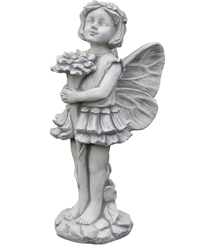 Elfen-Figur Aus Steinguss – 48 Cm Hoch, 6 Kg, Frostsicher, Für Garten & Terrasse