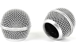 Musiin Griglia di ricambio per microfono compatibile con SM58, SM58-LC, SM58S, BETA 58A, SV100, PGX24, SLX4, copertura per testa microfono, griglia a rete per testa sferica microfono