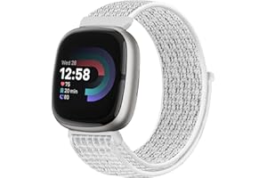 Runostrich Nylon Straps Compatible with Fitbit Versa 4/Sense 2/Versa 3/Sense, Soft Breathable Sport Loop Adjustable Replacement Band Women Man Wristband Accessories