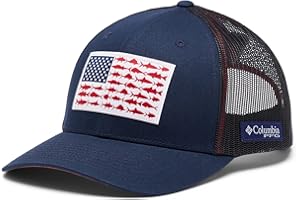 Columbia Unisex-Adult PFG Fish Flag Mesh Snap Back