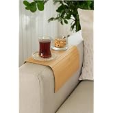 Mucit Home Katlanabilir Bambu Kol&ccedil;ak Tepsi Portatif Koltuk Kolu Sehpa &Ccedil;ekyat Yan Kol Tepsisi
