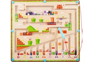 Gifitizi Kinderspielzeug ab 2 3 4 5 6 Jahre, Magnetspiel Labyrinth Montessori Spielzeug ab 2-6 Jahre Junge Mädchen Holzspielzeug ab 2-6 Jahre Lernspiele ab 2-6 Jahre Geschenk Junge 2-6 Jahre