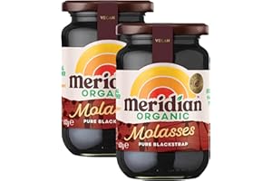 Meridian Organic Blackstrap Molasses 600g – Unsulphured, Mineral-Rich Cane Syrup, High in Iron, Calcium & Magnesium, Vegan & Natural Sweetener | from SuperfoodUK (Pack of 2)