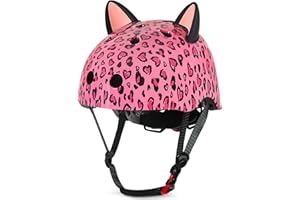 MHJY Casque Vélo Enfant Filles 8-14 Ans Casque Trottinette pour Fille Adolescents avec Oreilles de Chat DIY, Réglables Casques de Protection Roller Enfant pour Skateboard, Cyclisme, Patinage