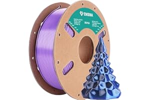 ‎ENISINA Silk PLA Filament 1.75mm, ENISINA Seidig Glänzendes 3D Drucker Filament PLA, Maßgenauigkeit +/- 0.03mm，1kg / 2.20lb (Blau & Lila & Schwarz)