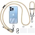 AULEEP 2-Pack Crossbody Phone Lanyard - Adjustable Anti-Theft Neck & Wrist Strap For Phones (Pink)