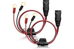 QESSUVNC 2pcs Wiring Harness, Compatible with NOCO GC002 X-Connect M6 Eyelet Connection Terminal Accessories Battery Charger Cable for NOCO Motorcycle Battery Cable