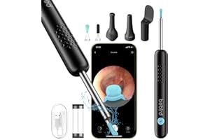 Bebird Pro Otoscoop R1, 1080P HD Ohrenreiniger mit Kamera, Otoskop mit Licht, Weitwinkel Otoskop IP67 Wasserdicht Ohrreiniger für Erwachsene,Kinder,iOS,Android, Schwarz
