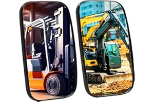 OURBEST Heavy Equipment Truck Mirrors, Excavator, Forklifts Rearview Mirrors, Tractor, Plow, Dump truck, Lorry, Loader Rear or Side View Reversing Mirrors 1Pcs (5.3"x9")