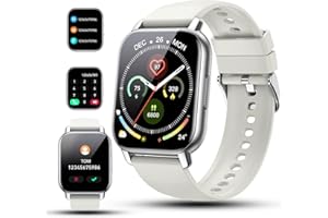 POOUNUR Smartwatch Uomo Donna con Effettua o Risposta Chiamate, 1.85" Orologio Smartwatch Contapassi/Sonno/Cardiofrequenzimetro, 110+ Modalità Sportivo Smart Watch, IP68 Orologio Fitness per Android iOS