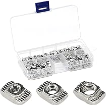 Accessori Costruzioni Alluminio 50 Dadi A T Filettati M4 - Per - Foto 10