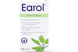 Earol Olive Oil Ear Wax Removal Spray, Clinically Proven, Reduces Need for Syringing, Metered Dose, 1 Pack of 10ml Oil Spray Bottle