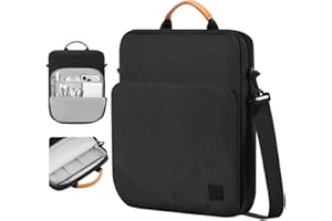 Dadanism 13" Borsa per Tablet con Tracolla Compatibile con iPad Pro 13" M4 2024, iPad Air 13" M3 M2, iPad Pro 12,9", Galaxy Tab S10+ Plus/S9 FE+ Plus/S9+ Plus 12,4", Tab P12 12,7", Nero+Grigio