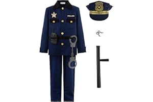 ReliBeauty Costume Poliziotto Bambino con Accessori