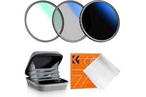 K&F Concept Nano-Klear 82mm Kit Filtri, Filtro UV + CPL + ND2-400, Filtro di Protezione MCUV + Polarizzatore + Densità Neutra ND2-400 con Custodia per Filtro
