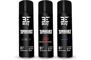 BEZQ Car Air Freshener Luxury Designer SAVAG, AVENTOS, 540 Inspire Turbojet Air Sanitiser Freshener Blast Spray Cans 500ml - Use for Car, Home,Office, Bathroom van
