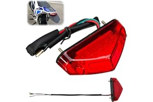 GBULTR Luces trasera del freno 12V 15 LED para motocicleta, Luz de Matrícula, ATV, Dirt Bike y Scooters, 12V con Indicadores de Señal, Pantalla Roja Resistente al Agua y Anticorrosión, Fácil Instalación