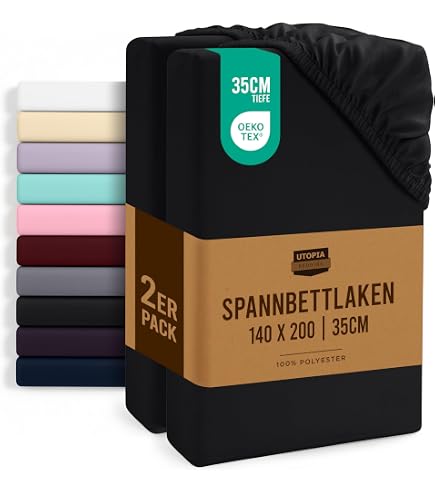 Utopia Bedding Mikrofaser-Bettwäsche Set 135x200 Cm – Weich, Bügelleicht & Pflegeleicht In Schwarz