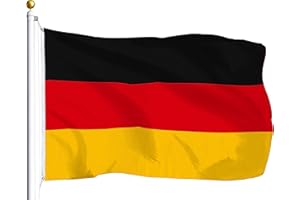 VUNPOK Deutschland Flagge 90x150cm - Wetterbeständige Fahne mit Messingösen, 100% Polyester, Nicht leicht zu brechen lebendigen Farben,ideal für Flaggen-Liebhaber In Jeder Ecke, Parade, Festival, Party, Karn
