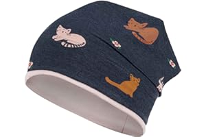 Smarilla Mädchen Mütze Übergangsmütze Beanie Pferde Katzen Punkte Frühling Herbst