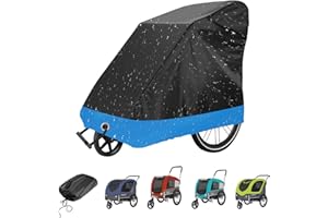 CAIJ Folding Garage for Bicycle Trailer, Waterproof Cover Bicycle Trailer Made of 190T Polyester Taffeta Motorcycle Tarpaulin Outdoor Motorcycle Cover Winterproof with Lock Hole Windproof Buckle