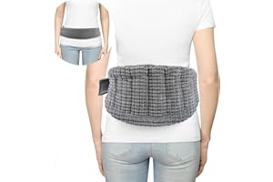 Aroma Season Microwave Heat Pads for Back Pain Relief, Wheat Bags, Microwavable Heat Pad for Waist, Stomach, Lower Back, Gifts for Family Friends (Grey)