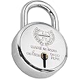 Harrison Padlock 0672 J Supreme Round 65mm Double Locking BCP Finish Padlock with 7 Lever 3 Keys, Silver