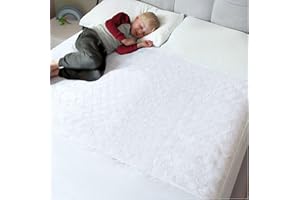 HYGGE SUPPLIES Hygge Sheets® Potty Training Bed Pads | 100% Waterproof | Bed Wetting Sheets for Double Beds | Non Slip, Easy to Change at Night | Includes Free Children's E-Book | UK Brand | White