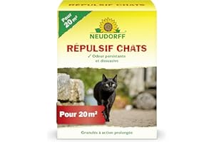 Neudorff Répulsif Chats – Le répulsif prêt à l'emploi repousse efficacement les chats sans les endommager - suffisant pour 20m²