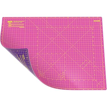 Omsscun 4 Pezzi Tappetino Da Taglio Autoadesivo 22x32 Cm – Set Con Raschietto E 2 Pinzette, 4 Livelli Di Viscosità, Per Quilting, Cucito E Modellismo
