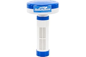 AquaAce Floating Spa Hot Tub Chemical Dispenser for 1 Inch Bromine or Chlorine Tablets, Premium Adjustable Floater, 13 Settings for Maximum Flow Control