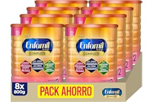 Enfamil Complete 2 - Fórmula Leche Infantil De Continuación Para Lactantes Bebés De 6 A 12 Meses - Pack Mensual De Latas X 00 Gr, 8 Unidad