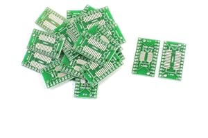 UXCELL sourcing map 20Pcs 0.65mm 1.27mm SSOP24 TSSOP24 vers 2.54mm DIP24 PCB Prise Adaptateur