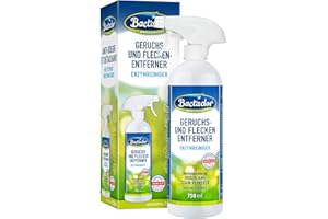 Bactador Enzymreiniger Spray 750ml - Geruchsentferner & Fleckenentferner - Mikrobiologischer Geruchsneutralisierer - Hundeurin / Katzenurin Entferner - Porentiefe Reinigung in Haushalt & Tierhaltung